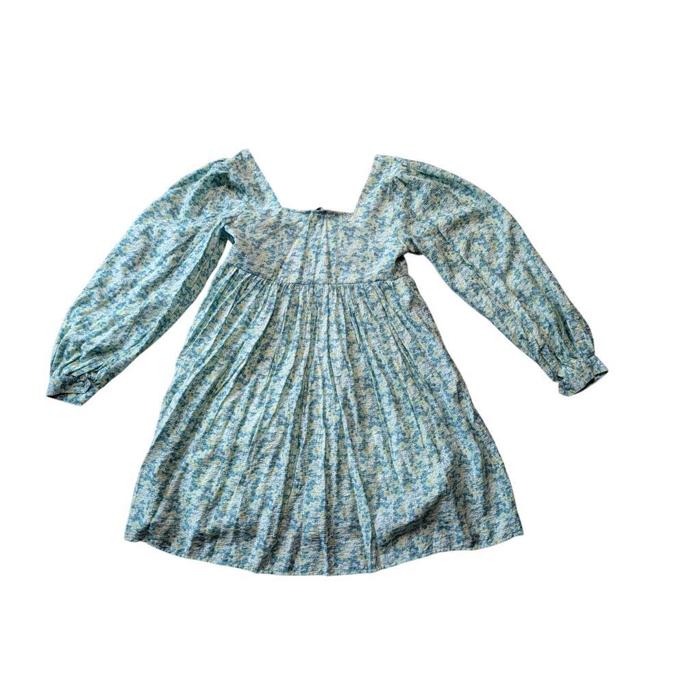 Moon River floral print baby doll dress, botanical; Cottagecore vibes; Small